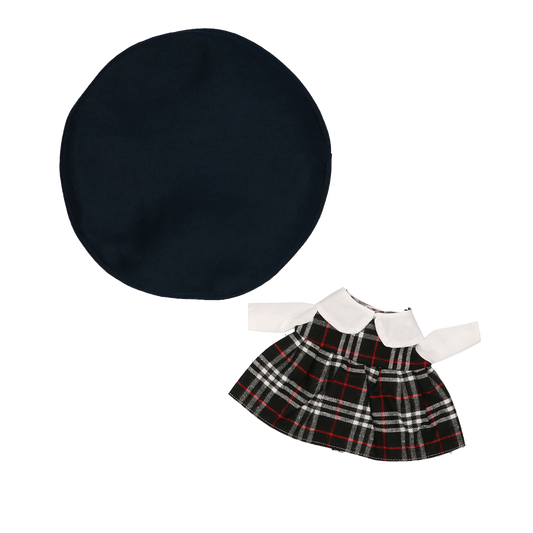 【ハピプラ用】着せ替えデラックスセット(チェックワンピ・ブラック)