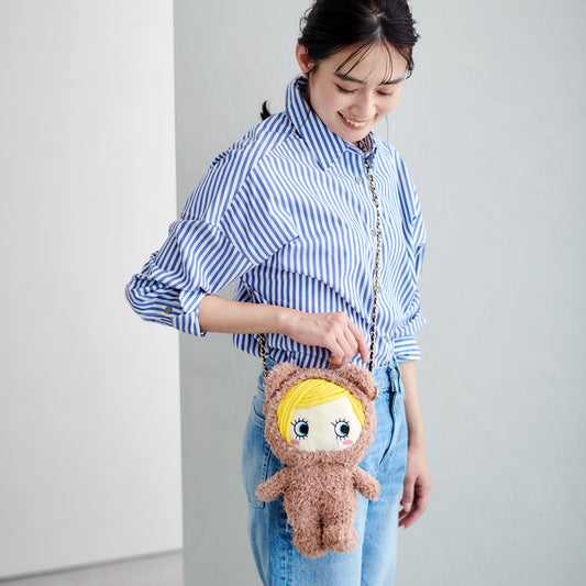 ふわふわ可愛いぬいぐるみ型スマホショルダー【ハピプラmini】