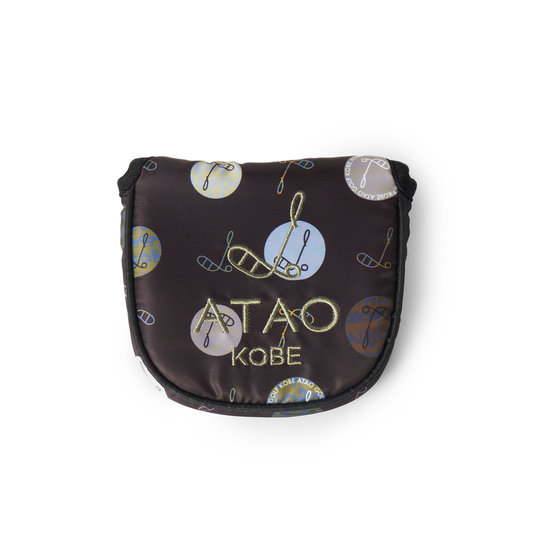 マレットパターカバー(ハーモニードットライン)/ATAOゴルフ/ブラック