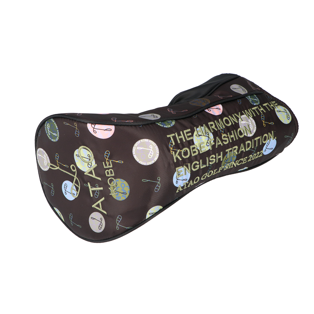 ドライバーカバー(ハーモニードットライン)/ATAOゴルフ/ブラック