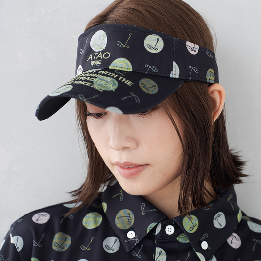 バイザー(ハーモニードットライン)/ATAOゴルフ/ブラック