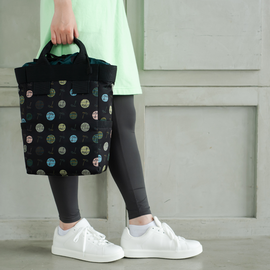 シューズケース(ハーモニードットライン)/ATAOゴルフ/ブラック