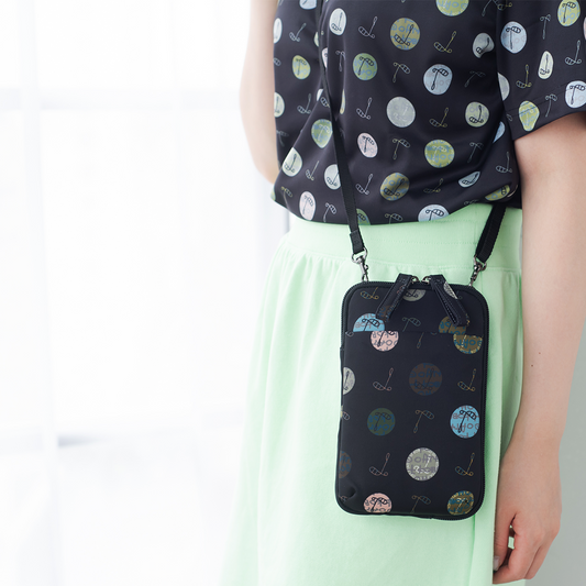 ポシェット(ハーモニードットライン)/ATAOゴルフ/ブラック