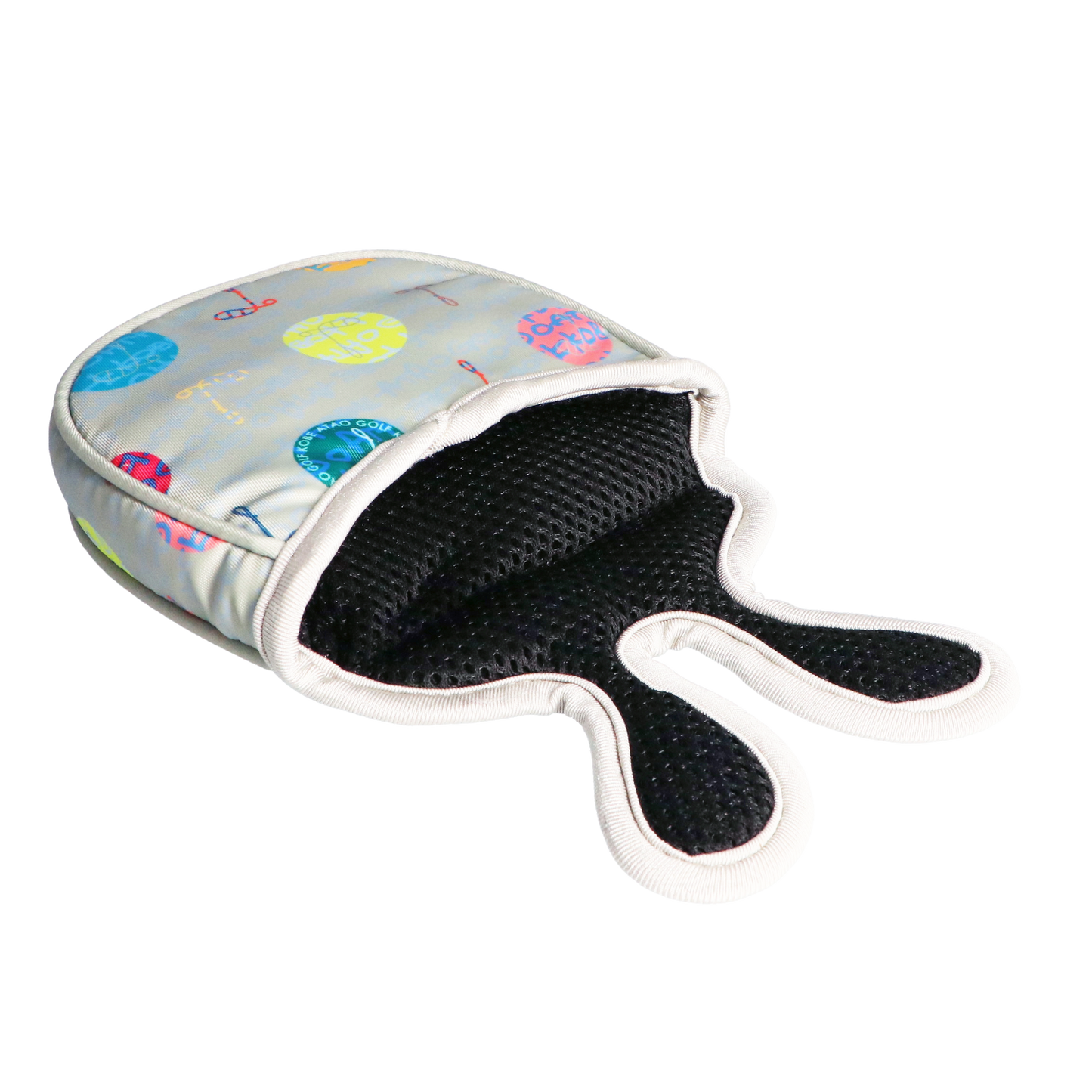 マレットパターカバー(ハーモニードットライン)/ATAOゴルフ/ブラック