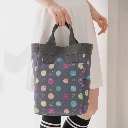 シューズケース(ハーモニードットライン)/ATAOゴルフ/トゥルーグレー