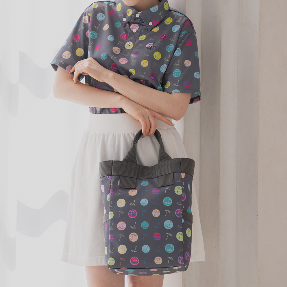 シューズケース(ハーモニードットライン)/ATAOゴルフ/トゥルーグレー