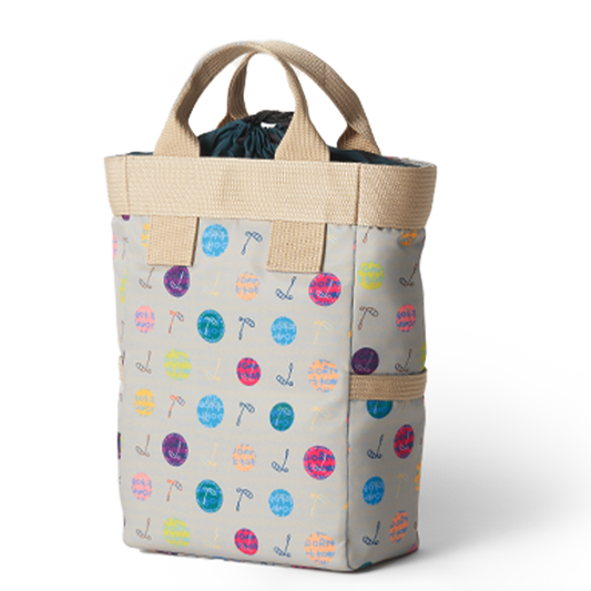 シューズケース(ハーモニードットライン)/ATAOゴルフ/アイスベージュ