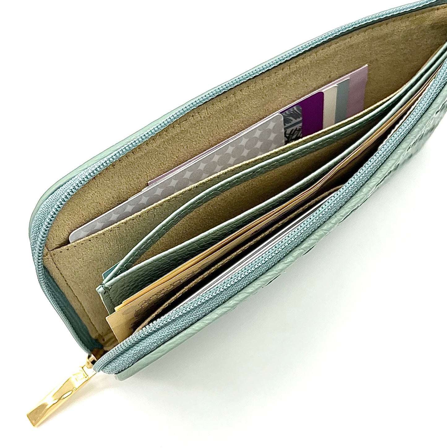 フラッグメントケースのようなイントレチャートの長財布|slimo(スリモ)メッシュ