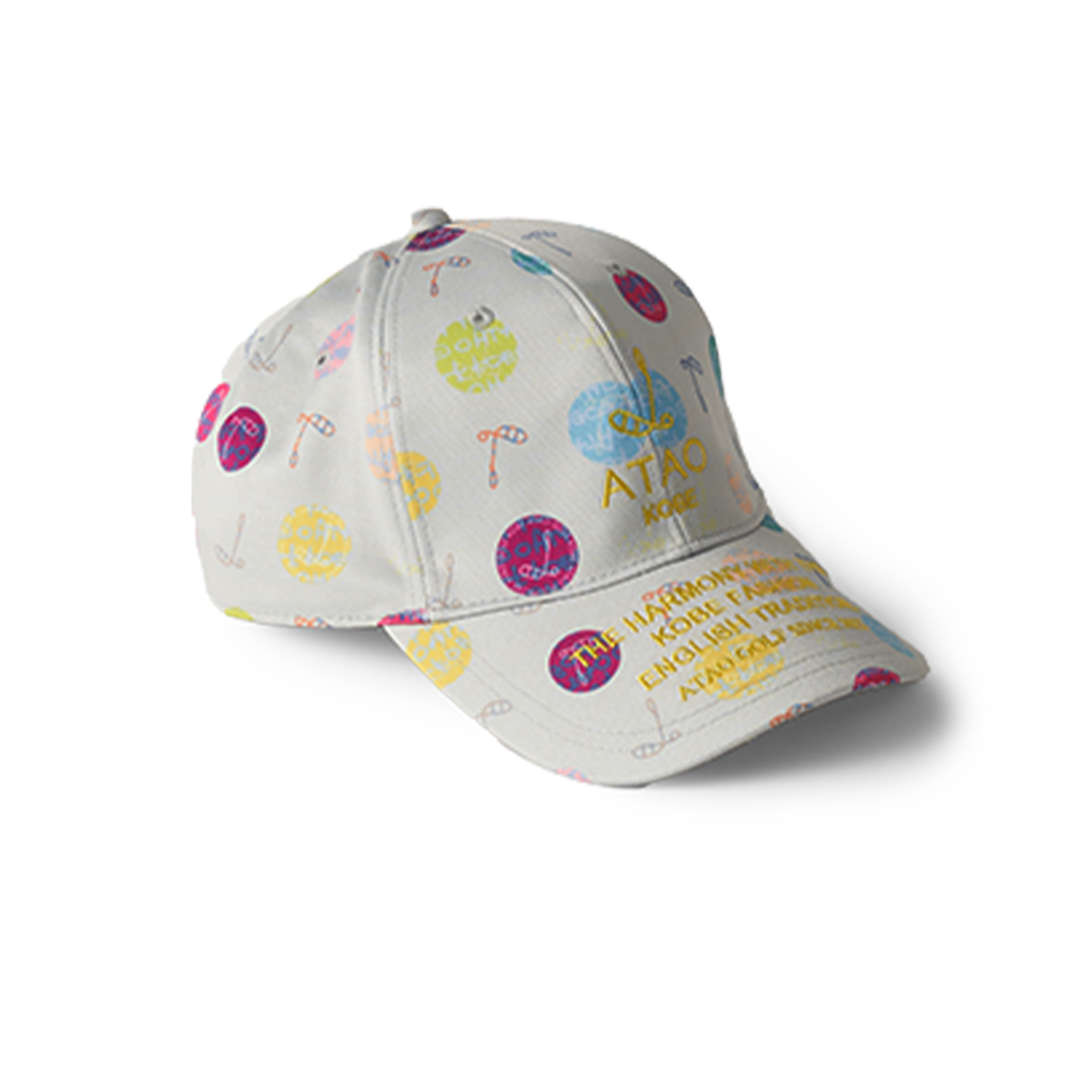 キャップ(ハーモニードットライン)/ATAOゴルフ/アイスベージュ