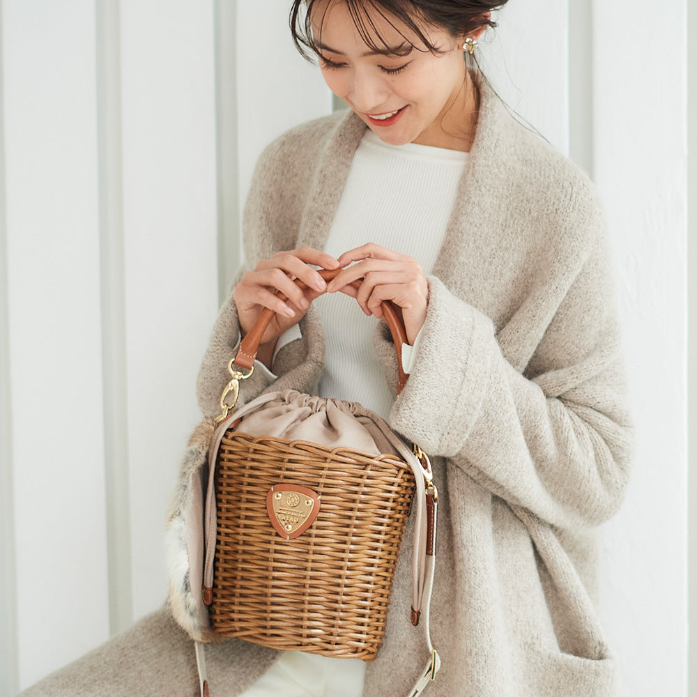 お値下げ！お値下げ！ATAOファー付きかごバッグ 2_455c2e80-3ed4-46e2-927a-