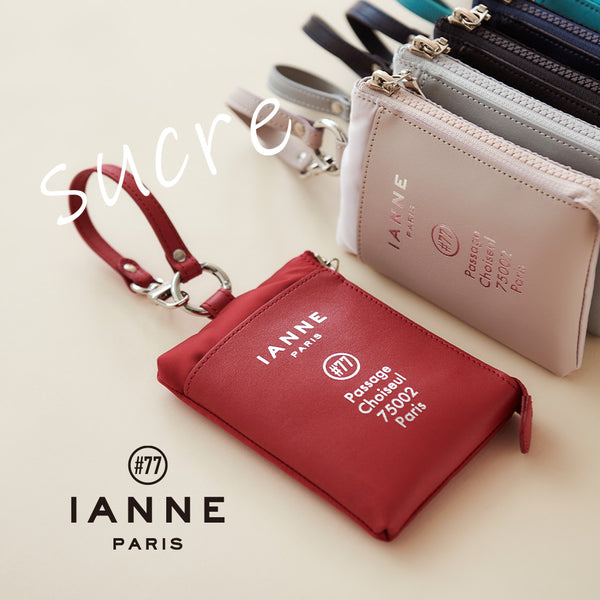 【人気デザイン】IANNE イアンヌ 折り財布 レザー 三角ロゴ 総柄 36edfe73b8a94b840debdf41b1e4d5