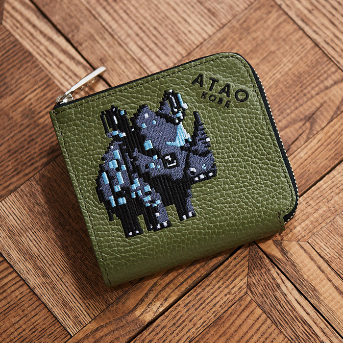 ATAO18周年記念｜ZOOシリーズ｜チェス(CHESS)｜ミニ財布｜刺繍