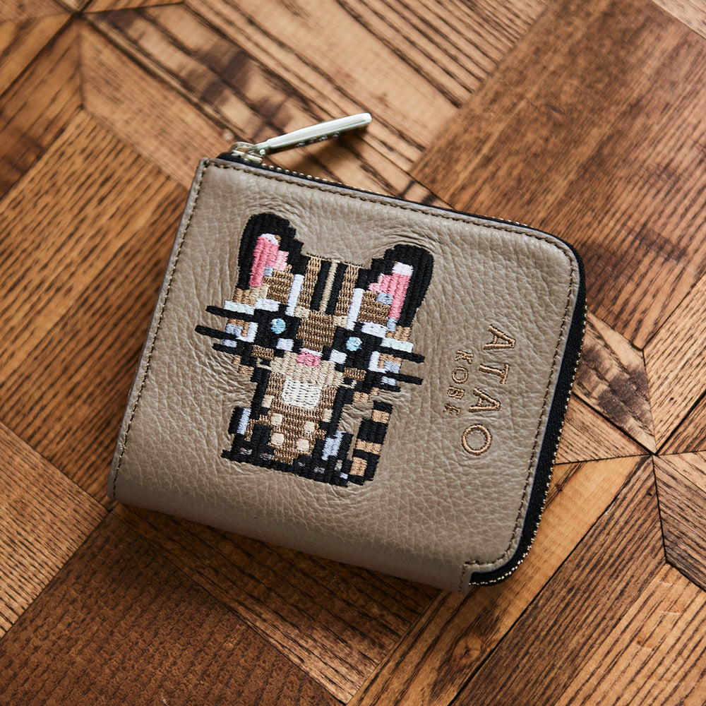 ATAO18周年記念｜ZOOシリーズ｜チェス(CHESS)｜ミニ財布｜刺繍｜日本製