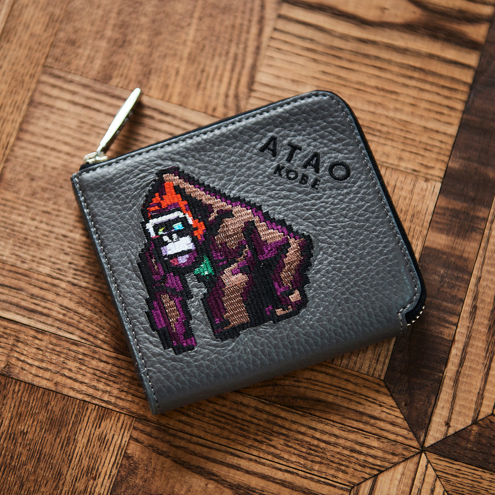 ATAO18周年記念｜ZOOシリーズ｜チェス(CHESS)｜ミニ財布｜刺繍｜日本製