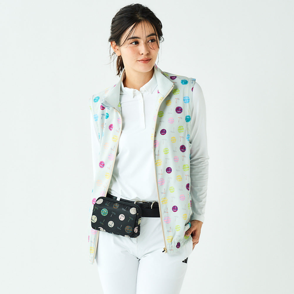 ラウンドウエストポーチ（ハーモニードットライン）/ATAOゴルフ